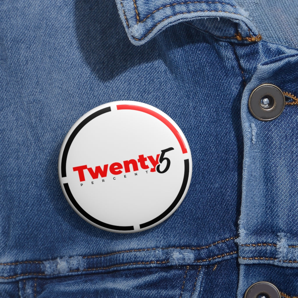 The Quarter - White Pin Buttons