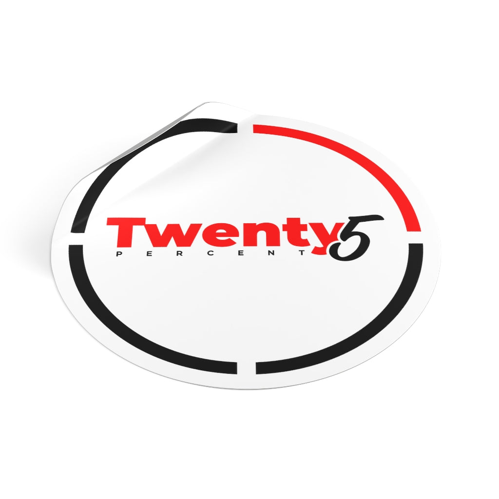The Quarter - White Round Vinyl Stickers