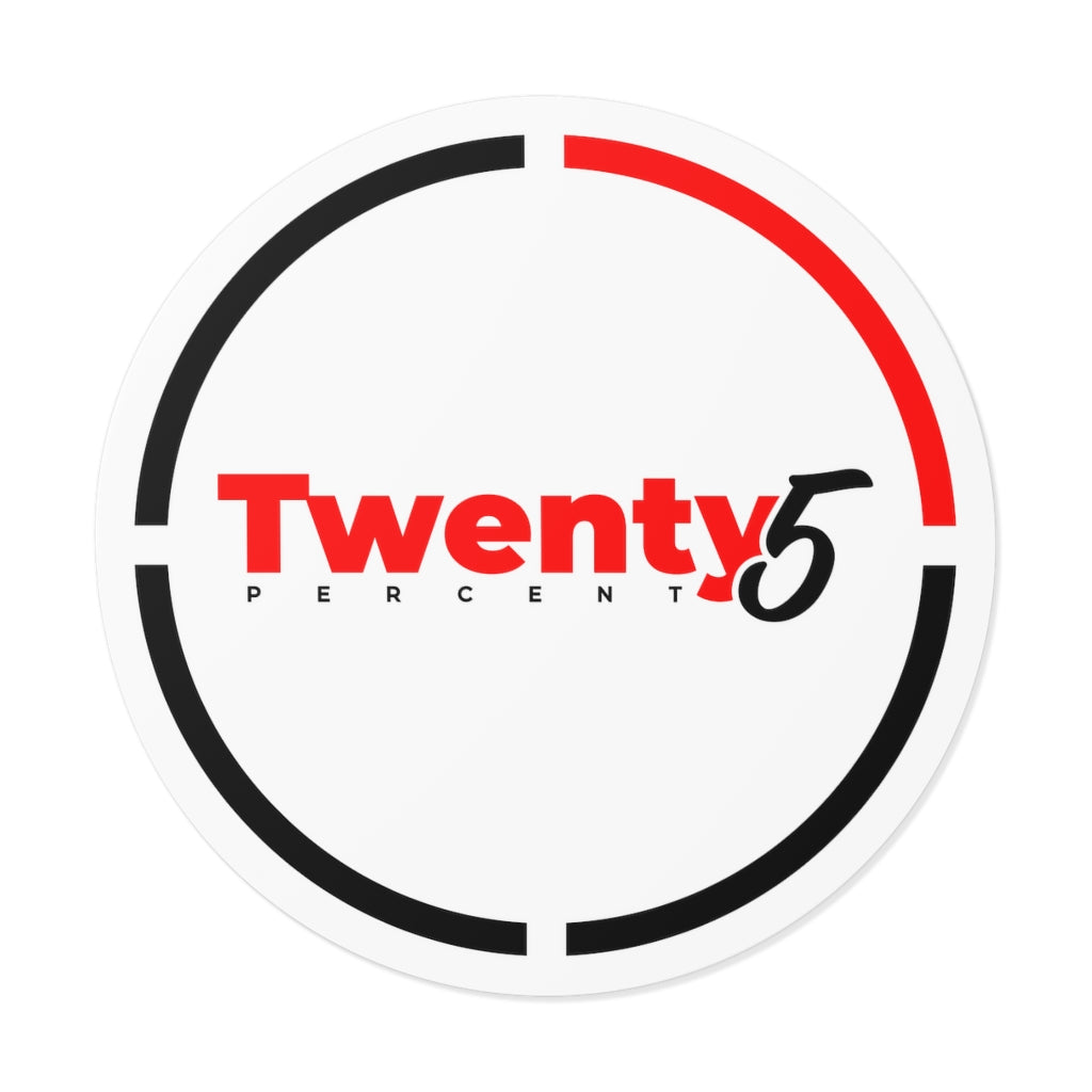The Quarter - White Round Vinyl Stickers