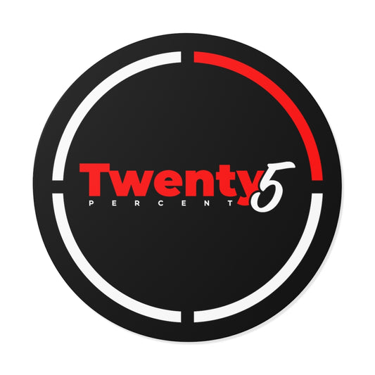 The Quarter - Black Round Vinyl Stickers