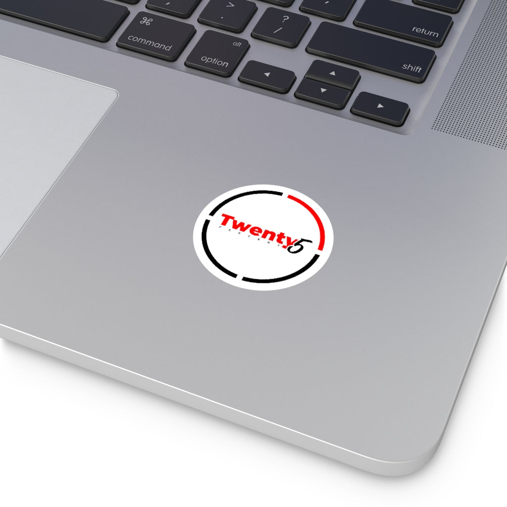 The Quarter - White Round Vinyl Stickers