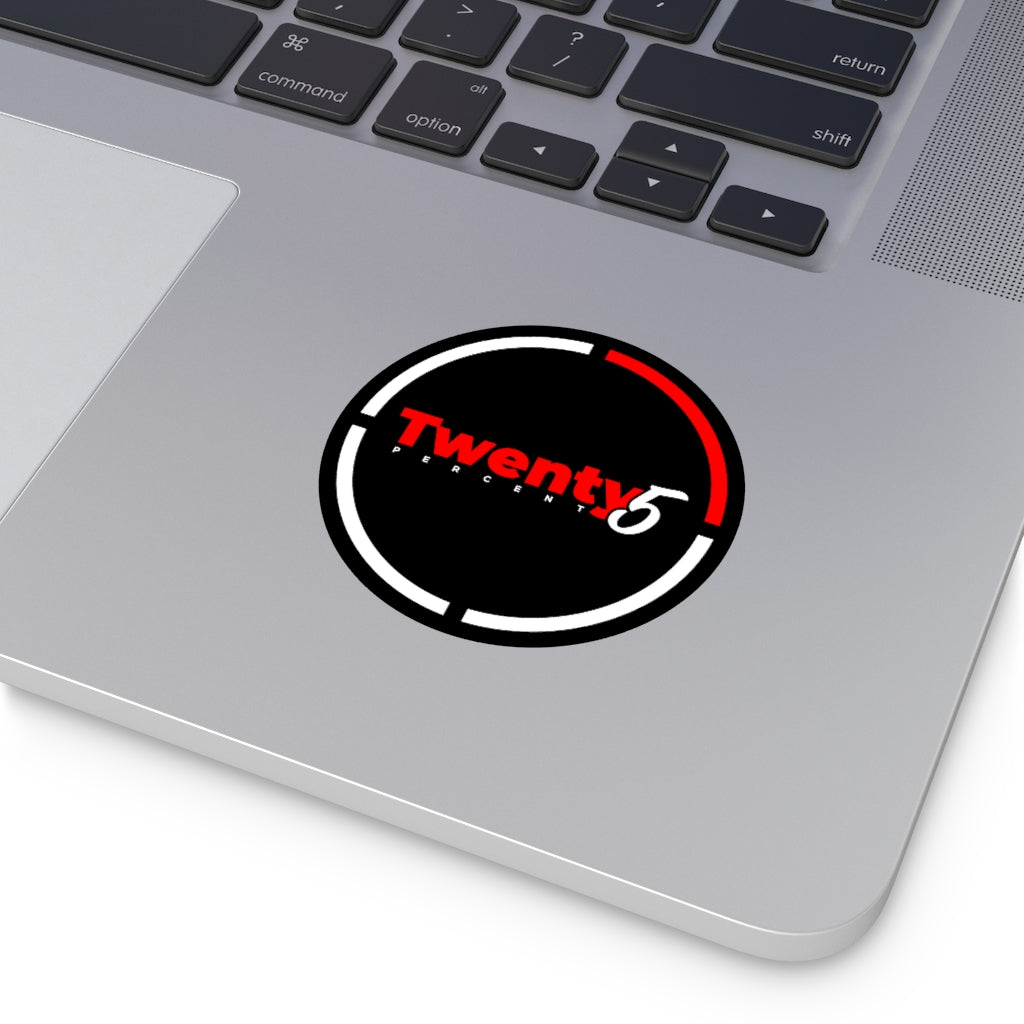 The Quarter - Black Round Vinyl Stickers