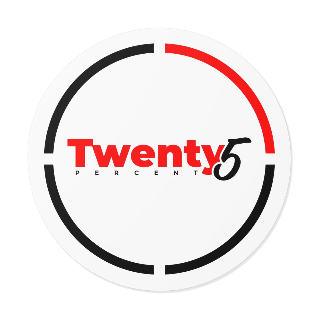 The Quarter - White Round Vinyl Stickers