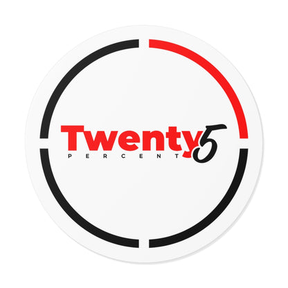 The Quarter - White Round Vinyl Stickers
