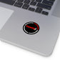 The Quarter - Black Round Vinyl Stickers