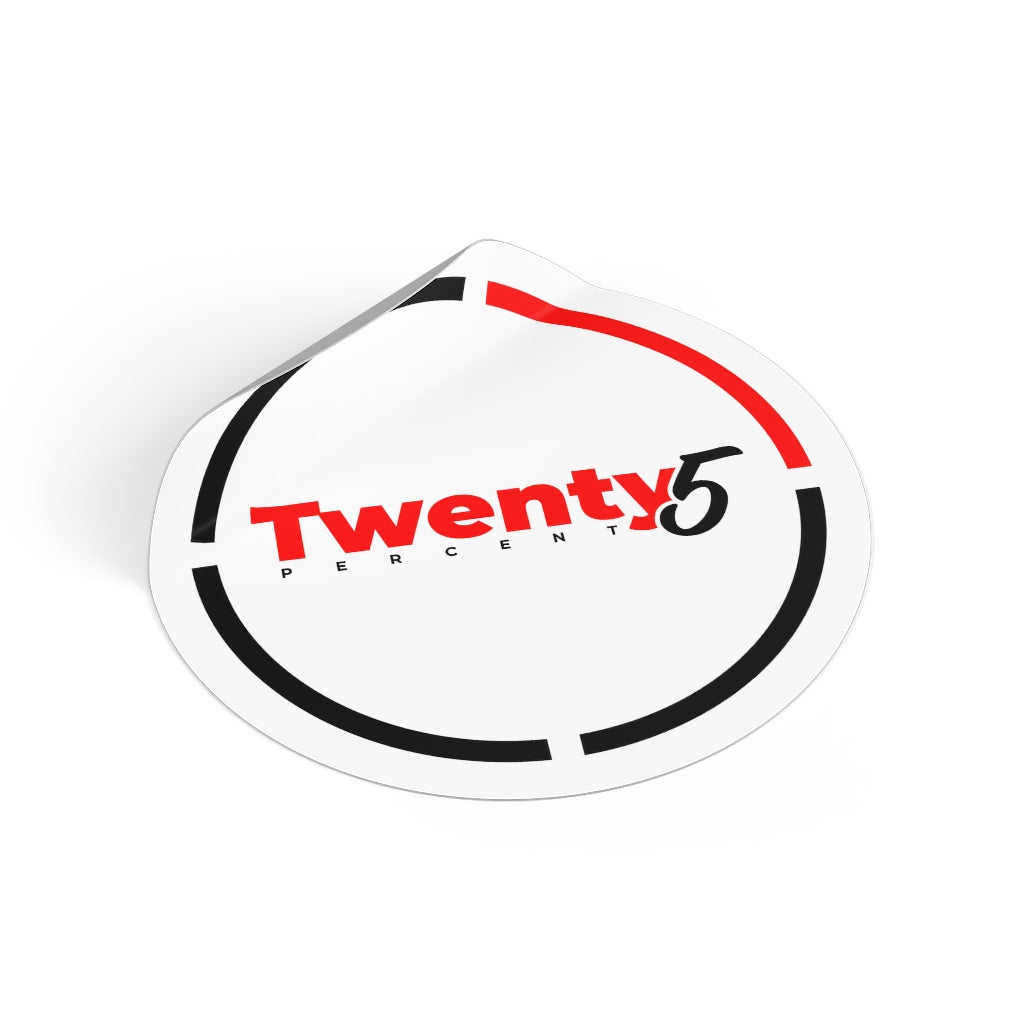 The Quarter - White Round Vinyl Stickers