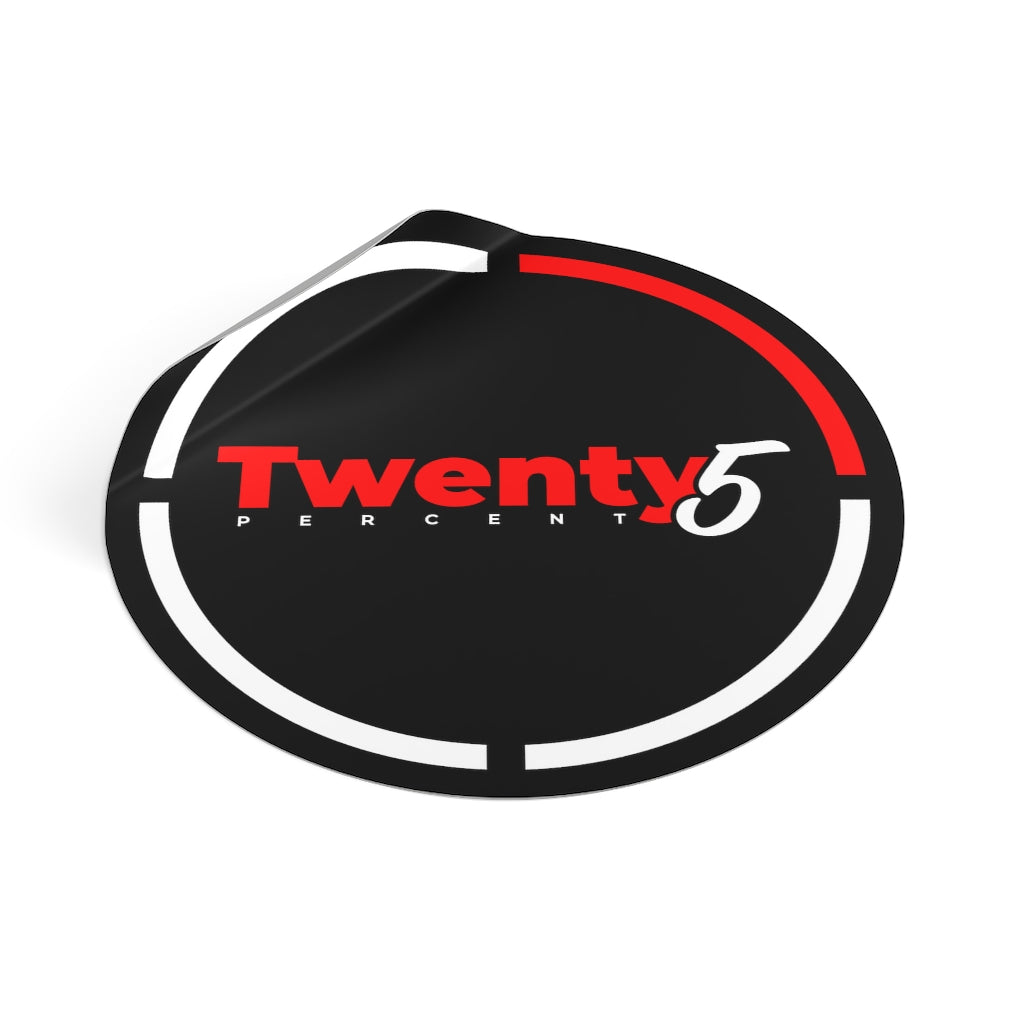 The Quarter - Black Round Vinyl Stickers